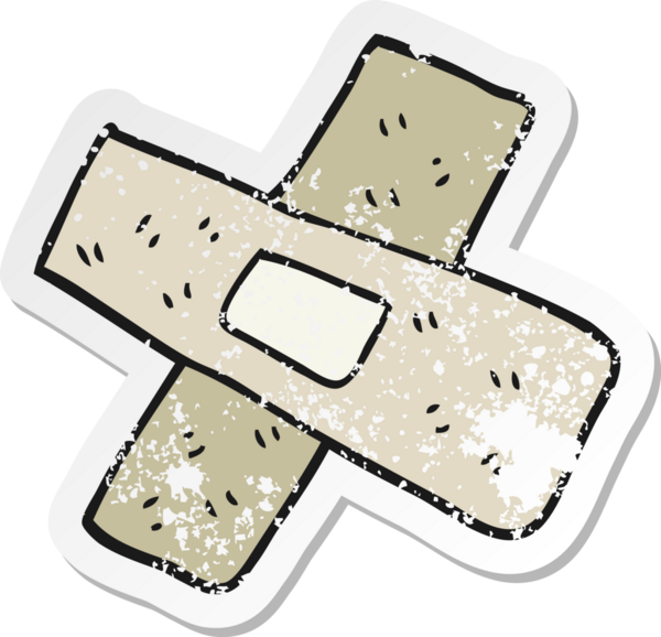 İnsan tarafından çizilmiş bir karikatürün gerilimli yapıştırması.