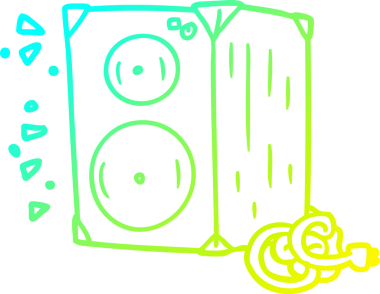 Bir insan tarafından çizilmiş bir çizgi film amfisinin soğuk gradyan çizimi