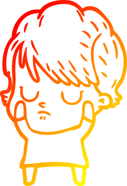 Bir insan tarafından çizilmiş bir karikatür kadın çizimi