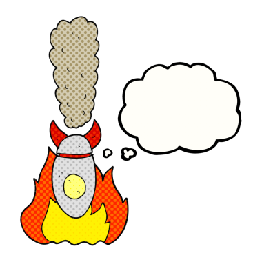 Bir insan tarafından çizilmiş serbest çizim balon karikatür düşen bomba