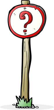 Bir insan tarafından çizilmiş soru işareti.