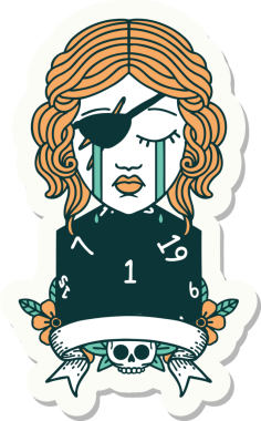 Bir insan tarafından çizilmiş doğal bir rulo ile ağlayan bir insan hırsızının çıkartması.