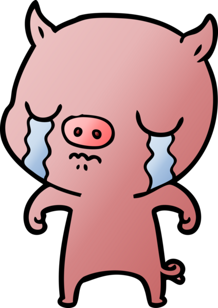 Bir insan tarafından çizilmiş domuz ağlaması.