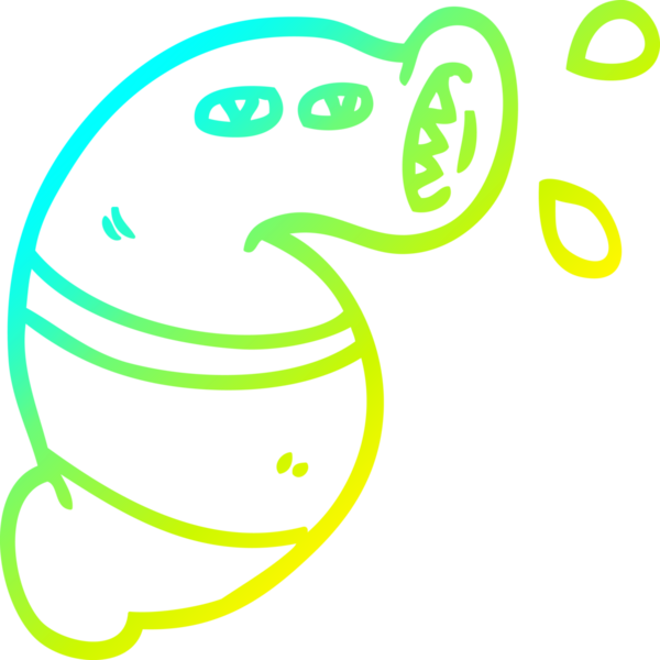 Bir insan tarafından çizilmiş bir çizgi film canavarı sülüğü çizimi.