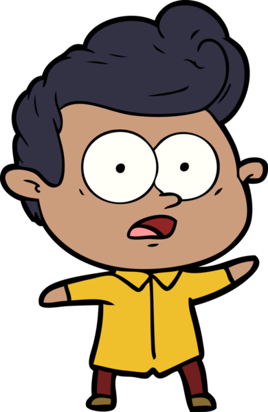 Bir insan tarafından çizilmiş çizgi film bakışlı adam.