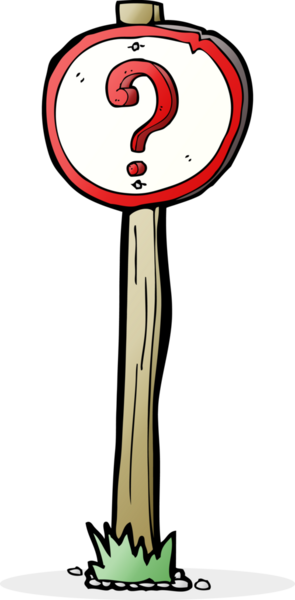 Bir insan tarafından çizilmiş soru işareti.