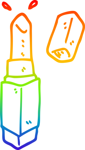 gökkuşağı gradyan çizgi çizimi bir insan tarafından çizilmiş ruj