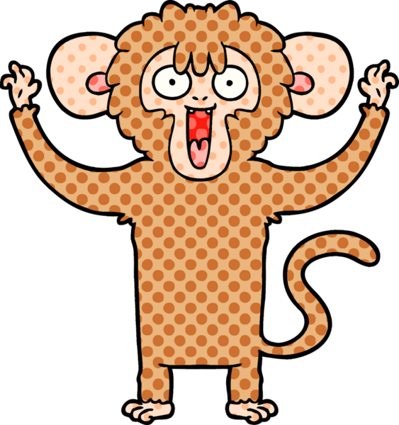 Bir insan tarafından çizilmiş bir karoton maymun.