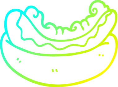 Bir insan tarafından çizilmiş bir sosisli çizgi film çizimi.