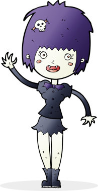 Bir insan tarafından çizilmiş vampir kız çizimi.