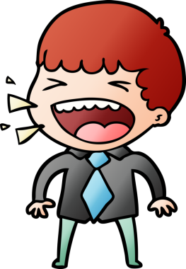 Bir insan tarafından çizilmiş gülen adam.