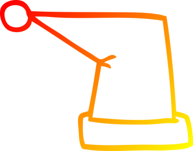 Bir insan tarafından çizilmiş çizgi film elf şapkası.