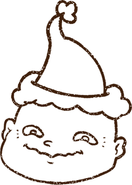 Bir insan tarafından çizilmiş Noel Adamı Kömürü