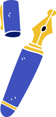 Bir insan tarafından çizilmiş karikatür dolmakalemi.