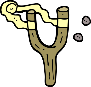 Bir insan tarafından çizilmiş karalama mancınığı oyuncağı.