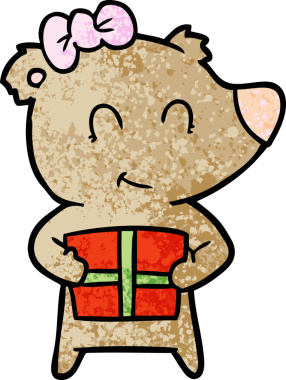 Bir insan tarafından çizilmiş ayı karikatürü çizicisi