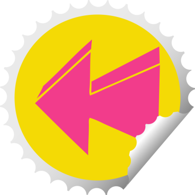 Bir insan tarafından çizilmiş dairesel soyma etiketi.