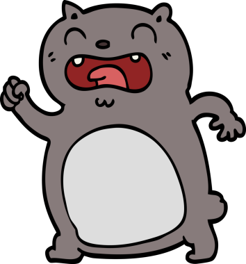 Bir insan tarafından çizilmiş çizgi film kedisi.