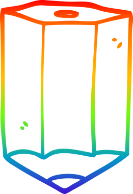 gökkuşağı gradyan çizgi çizimi bir insan tarafından çizilmiş renkli kalem