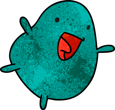 desenli çizgi film çizimi kawaii bir insan tarafından çizilmiş sevimli mutlu fasulye.