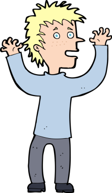 Bir insan tarafından çizilmiş heyecanlı bir çocuk.