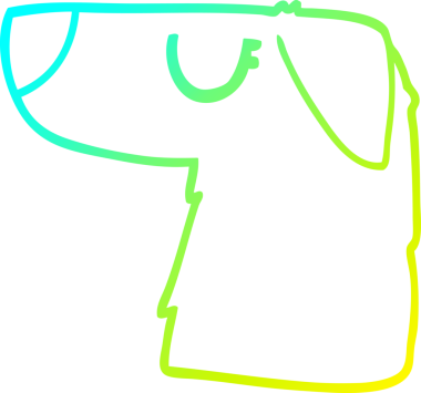 Bir insan tarafından çizilen çizgi film köpeğinin soğuk gradyan çizgisi.