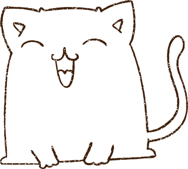 Mutlu Kedi Kömürü Bir insan tarafından çizilmiş