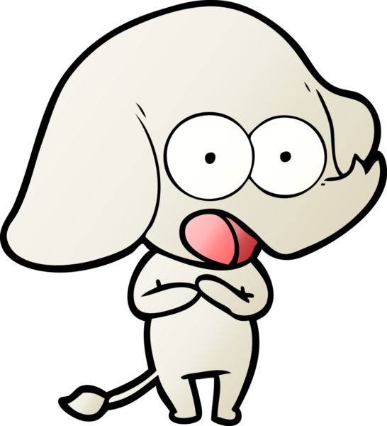 Bir insan tarafından çizilmiş şirin bir fil.