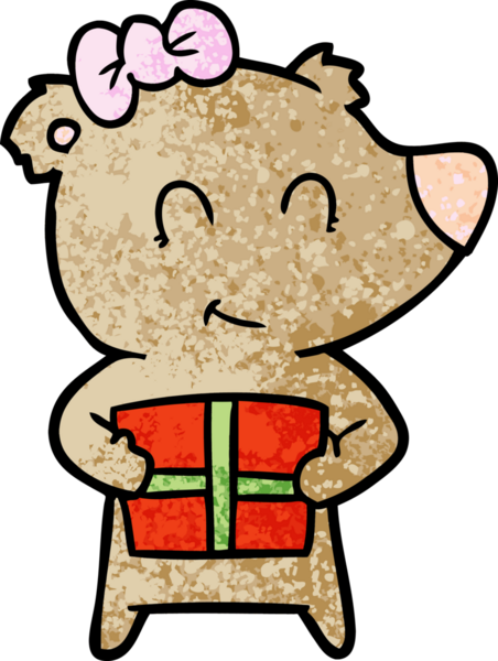 Bir insan tarafından çizilmiş ayı karikatürü çizicisi