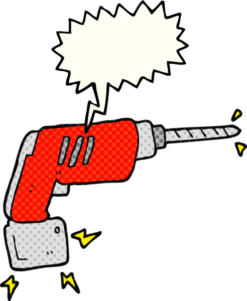 Bir insan tarafından çizilmiş karton matkap.