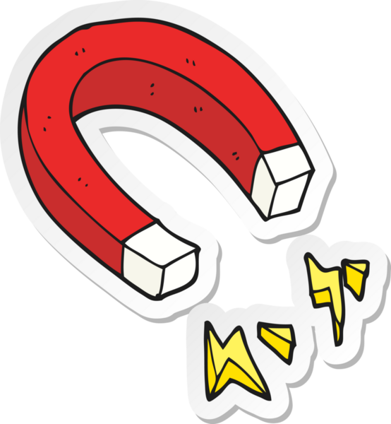 Bir insan tarafından çizilmiş bir karikatür mıknatısı.