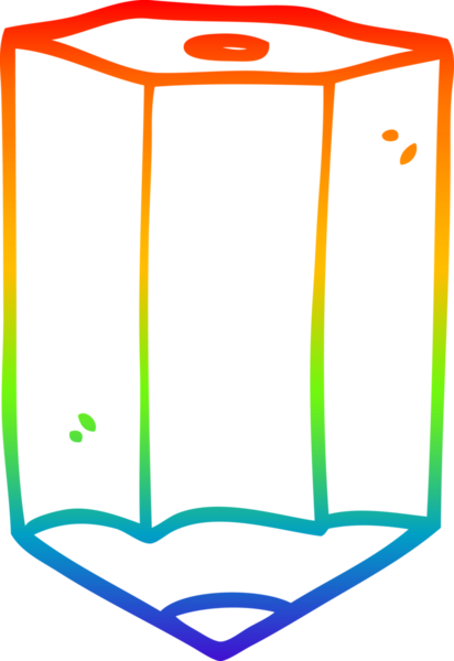 gökkuşağı gradyan çizgi çizimi bir insan tarafından çizilmiş renkli kalem