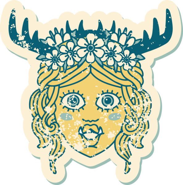 Retro Dövme Biçimli Ork karakteri bir insan tarafından çizilmiş