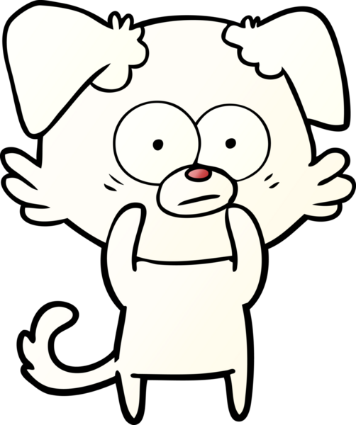 Bir insan tarafından çizilmiş sinirli köpek çizgi filmi.