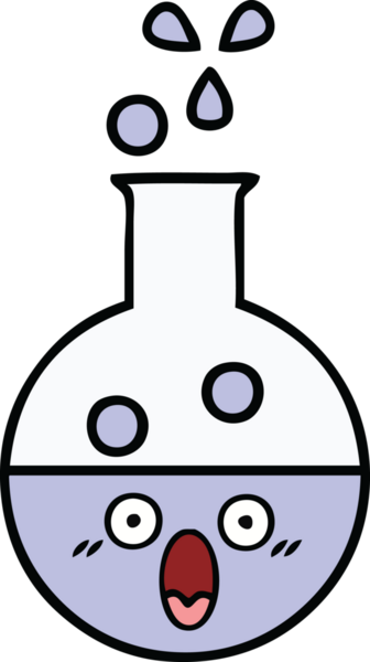 Bir insan tarafından çizilmiş bir test tüpü karikatürü.