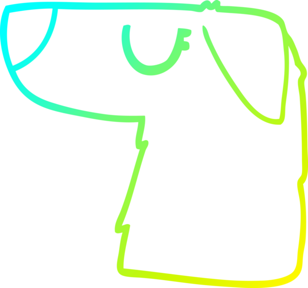 Bir insan tarafından çizilen çizgi film köpeğinin soğuk gradyan çizgisi.