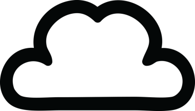 Bir insan tarafından çizilmiş basit bulut simgesi