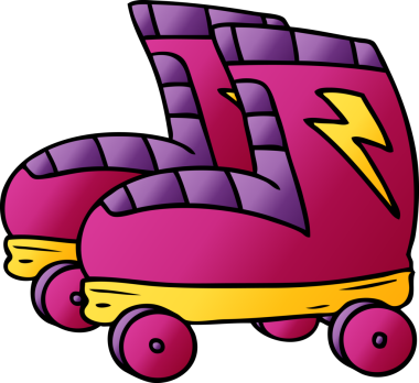 Bir insan tarafından çizilmiş el çizimi paten karalaması.