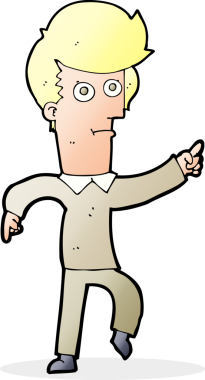 Bir insan tarafından çizilmiş çizgi filmci.