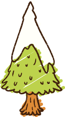 Bir insan tarafından çizilen Karlı Ağaç Tebeşiri