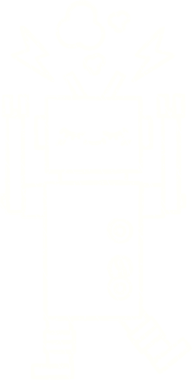 Bir insan tarafından çizilen Çılgın Robot Tebeşiri