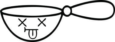 Bir insan tarafından çizilmiş bir kaşık çizimi.