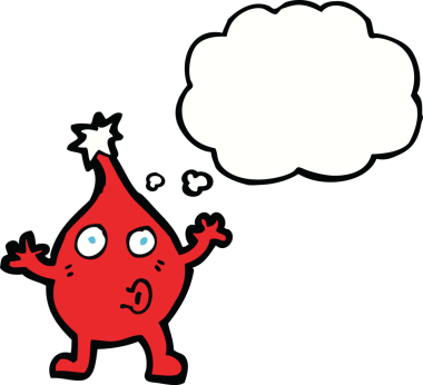 Bir insan tarafından çizilmiş düşünce baloncuklu komik noel karakteri.