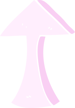 Bir insan tarafından çizilen ince okun düz renk çizimi