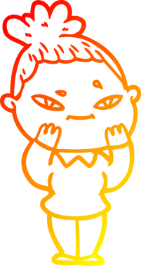 Bir insan tarafından çizilmiş bir karikatür kadın çizimi