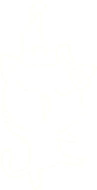 Bir insan tarafından çizilen Noel Kedisi Tebeşiri