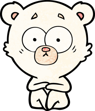 Bir insan tarafından çizilmiş sürpriz kutup ayısı karikatürü