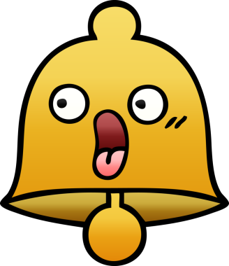 bir insan tarafından çizilmiş bir çanın gölgelenmiş karikatürü