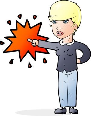 Bir insan tarafından çizilen karikatür kadın.