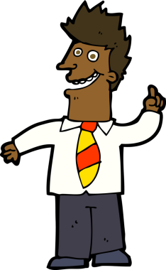 Bir insan tarafından çizilmiş iyi bir fikri olan çizgi film adamı.